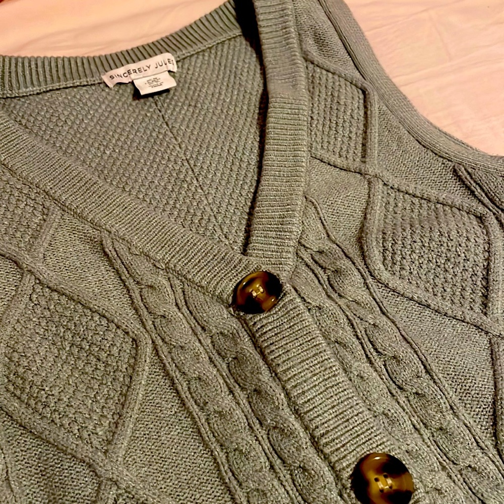 Sincerely jules sweater vest with 3 buttons